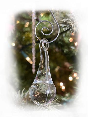 Glass Tear Ornament